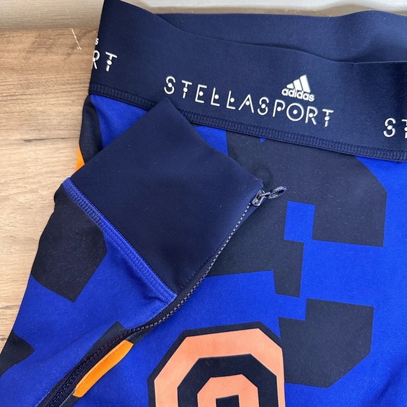 adidas x STELLASPORT Stella McCartney ClimaLite Leggings Graphic Print - Large - Picture 6 of 9